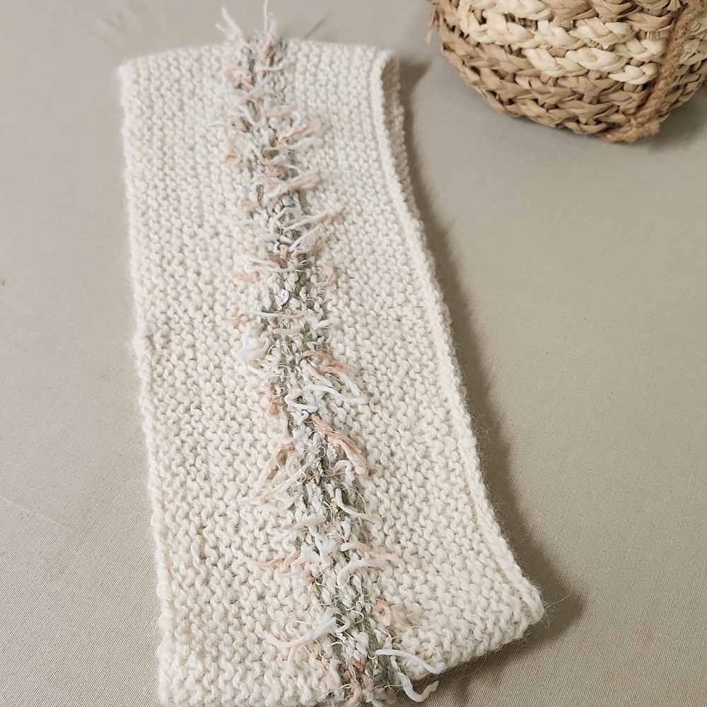 Handmade Infinity Scarf Alpaca Wool Cream
